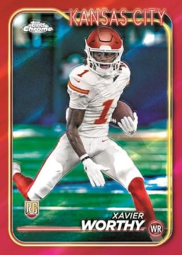 2024 Topps Chrome Football 7-Pack Trading Card Blaster Box (1 Prism Refractor Per Box) - Image 6