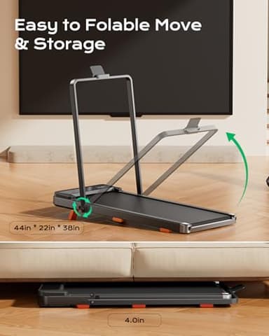 TREAFLOW Walking pad with Incline, Treadmill for Home, 2.5HP Under Desk Walking Pad, Folding Treadmill 2 in 1 with Remote Control - Image 6