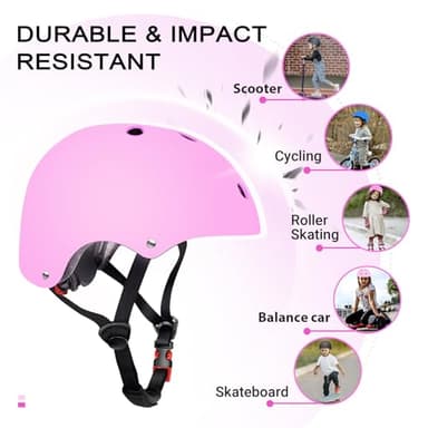 Kids Helmet for 2-3-5-8-14 Ages Girls and Boys, Ventilation and Toddler Helmet for Multi-Sport Bicycle Scooter Inline Roller Skate and Skateboarding - Image 5
