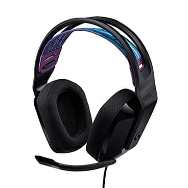 Logitech G335 Wired Gaming Headset, with Flip to Mute Microphone, 3.5mm Audio Jack, Memory Foam Earpads, Lightweight - Black - Image 1