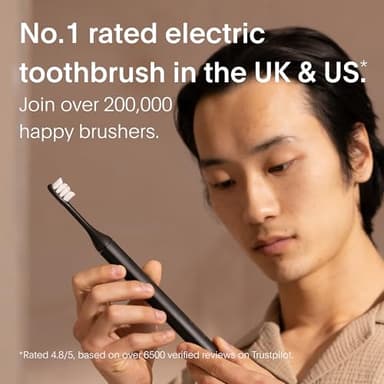 SURI 1.0 Sonic Electric Toothbrush with UV Cleaning Travel Case | 40+Day Battery | Designed in California | Electric Toothbrush for Adults | Travel Toothbrushes | Tooth Brush | Black - Image 6