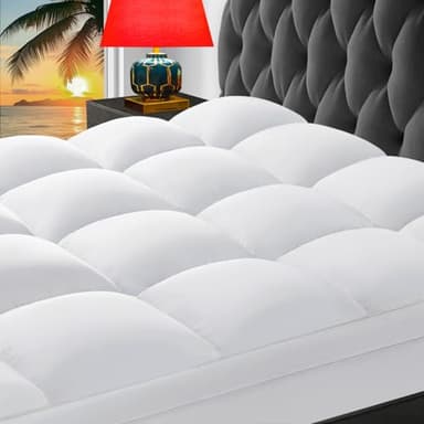 CHOKIT Full Mattress Topper, Extra Thick Pillow Top Mattress Pad for Back Pain Relief, Cooling Bed Topper Mattress Cover with 8-21 Inch Deep Pocket - Image 1