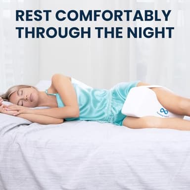 Everlasting Comfort Memory Foam Knee Pillow for Side Sleepers – Sciatica Pain Relief Pillow, Adjustable Strap Support – Leg Pillows for Sleeping Alignment, Knees, Back & Hip Cushion - Image 8