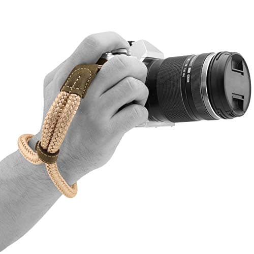 MegaGear SLR, DSLR Camera Cotton Wrist Strap - Khaki Green, Large - 100cm/39inc - Image 1