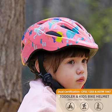 Bike Helmet Toddlers Kids for Gift - Toddler Bicycle Helmets for 2 3 4 5 6 7 8 Year Old Girls Boys - Skate Board Scooter Helmet Ages 3-5 5-8 - Small Christmas Xmas Birthday Gifts for Kid Girl Boy - Image 7