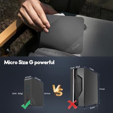 Mini PC with Alder Lake N100 CPU (up to 3.4GHz), Mini Desktop Computer PC Windows 11 Home Mini Computer with 8GB DDR4 256GB SSD 4K Dual Display Micro PC Bluetooth5.2/WiFi6/USB3.2 - Image 7