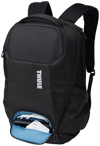 Thule Accent Laptop Backpack New - Fits MacBook - Hardshell Protective Compartment - Quick Access Front Pocket - Side Zipper Pocket - 100% Recycled Fabric - Hidden Back Pocket - Image 9