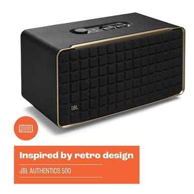 JBL Authentics 500 - Retro Style Home Speaker with Bluetooth, Voice Control, and Dolby Atmos, Multi Room Playback, Built in Alexa and Google Assistant, Automatic self tuning - Image 3