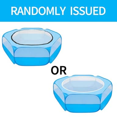 UWE Small Animal Playpen, Chicken Brooder Box with Cover Top, Portable Outdoor Exercise Pet Cage Tent, Waterproof Breathable Pet playpen Indoor for Chick Ktiien Bunny Hamster Guinea Pig, Blue - Image 2