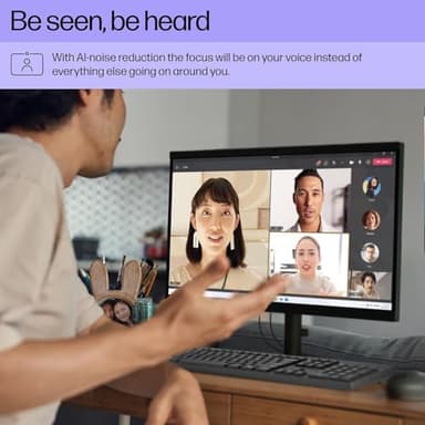 HP 2025 22" FHD All-in-One Desktop Computer • The New Version for Everyday Use • Latest 13th Gen Intel Quad-Core CPU • 16GB DDR5 • 128GB Storage • HDMI • Type-C • Wi-Fi • HD Webcam • Win11 Pro • Black - Image 3