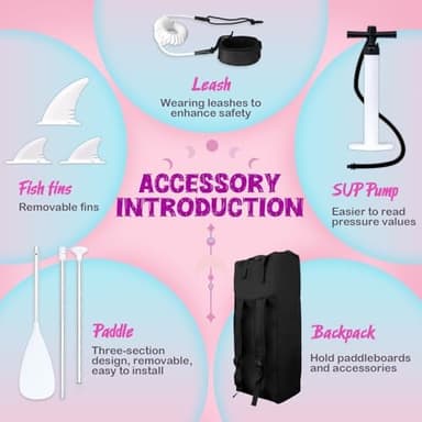 Tuxedo Sailor 10'6"×33"×6" Inflatable Stand Up Paddle Board with Premium SUP Accessories,Paddle Boards for Adults & Youth of All Skill Levels - Image 5