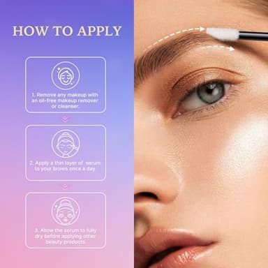 VieBeauti Eyebrow Growth Serum: Eyebrow Serum to Grow Brows with Advanced Formula to Boost Longer Fuller and Thicker Looking Eyebrows 3mL - Image 6