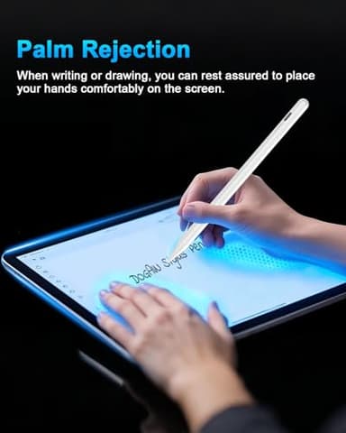 Stylus Pen for iPad 10th&11th(A16) - Type-c Charging Pencil for ipad Palm Rejection Active Pen Compatible with (2018-2025) Apple iPad 6/7/8/9/10/11, Air 3/4/5/M2/M3, Mini 5/6, Pro 11"/12.9"/M4 (White) - Image 3
