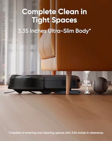 eufy Robot Vacuum Omni C20, Robot Vacuum and Mop Combo, Self Emptying, Auto Mop Washing and Auto Drying for Hands-Free Cleaning, 7000 Pa Powerful Suction, 3.35-Inch Design, All-in-One Station - Image 3