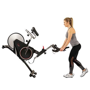 Sunny Health & Fitness Magnetic Rear Belt Drive Indoor Cycling Exercise Bike with RPM Cadence Sensor - SF-B1709, Black - Image 8