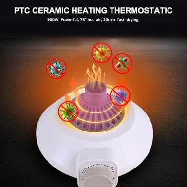 Portable Clothes Dryer Upgraded Large Capacity for Families,travel and apartments,Mini 900W Fast-Drying Machine for Skirts, Clothing and Shoes Quick & Easy-to-Use Foldable Compact Dryer(Beige) - Image 4