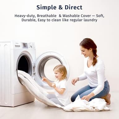 Ballad 3 Inch Memory Foam Mattress Topper Queen Size, High Density Cooling Pad with Premium Removable Cover, Pressure Relief Bed Topper, (CertiPUR-US & Oeko-Tex Certified) - Image 6