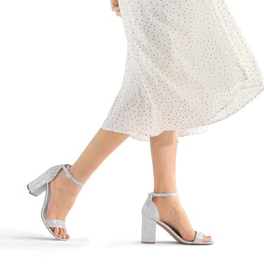 COASIS Women's Chunky Block Heels Open Toe Ankle Strap 3.5 Inch Heeled Sandals - Image 5