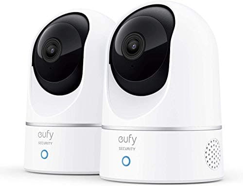 eufy Security Indoor Cam E220 2-Cam Kit, 2K Security Indoor Camera Pan & Tilt, Plug-in Camera with Wi-Fi, Human & Pet AI, Voice Assistant Compatibility, Motion Tracking, Homebase 3 Compatible - Image 1