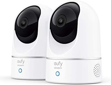 eufy Security Indoor Cam E220 2-Cam Kit, 2K Security Indoor Camera Pan & Tilt, Plug-in Camera with Wi-Fi, Human & Pet AI, Voice Assistant Compatibility, Motion Tracking, Homebase 3 Compatible - Image 1