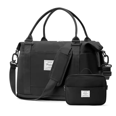 Weekender Bags for Women,Personal Item Travel Bag,Overnight Travel Duffel Bag with Expandable Shoes Compartment & Wet Pocket - Image 1