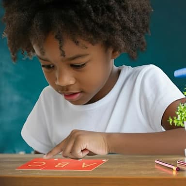 Didax Uppercase Sandpaper Letters - 28 Tactile Alphabet Cards for Grades Pre-K to 1st - Educational Letter Resources for Young Learners - Image 3