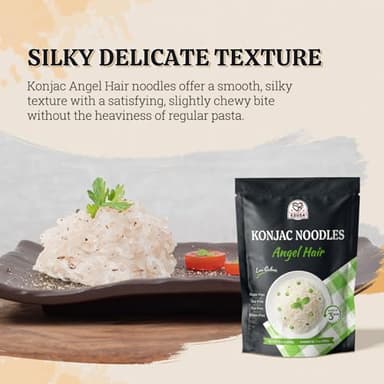 52USA Konjac Shirataki Noodle, Angel Hair, Low Carb Pasta 52.8 Oz (1500 g), Keto and Paleo Friendly, Sugar Free, Vegan, Gluten Free, Ready to Eat, Low Calorie Noodles 6 Pack Inside - Image 5