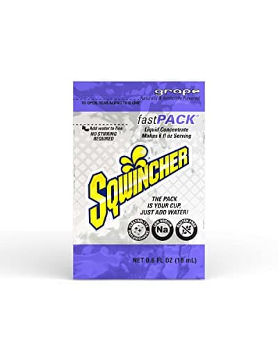 Sqwincher Fast Pack Liquid Concentrate, Grape, .6 fl oz (4 Packs of 50) - Image 1