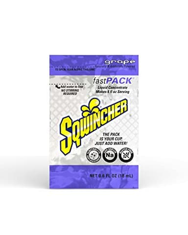 Sqwincher Fast Pack Liquid Concentrate, Grape, .6 fl oz (4 Packs of 50) - Image 1