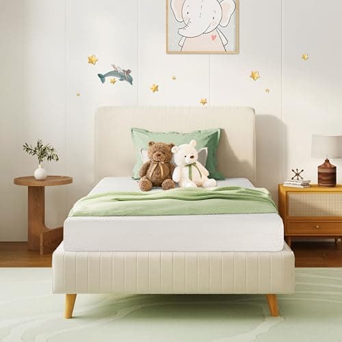 Emerspring Twin Mattress for Kids 6 Inch Green Tea Memory Foam Mattress for Cool Sleep & Pressure Relief, Medium Firm Feel, Bed in a Box, Removable Washable Cover, CertiPUR-US Certified - Image 1