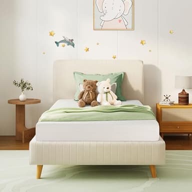 Emerspring Twin Mattress for Kids 6 Inch Green Tea Memory Foam Mattress for Cool Sleep & Pressure Relief, Medium Firm Feel, Bed in a Box, Removable Washable Cover, CertiPUR-US Certified - Image 1