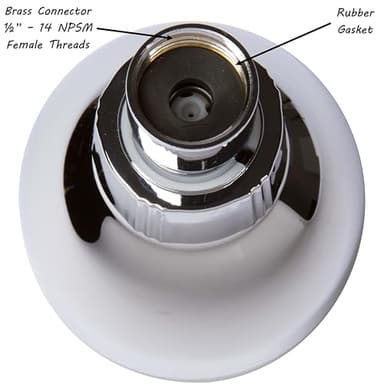 Aqua Elegante 3 Inch High Pressure Shower Head - Best Pressure Boosting, Wall Mount, Bathroom Showerhead For Low Flow Showers, 2.5 GPM - Chrome - Image 5
