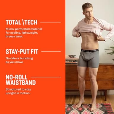 Pair of Thieves Super Fit Boxer Briefs for Men - Ultra Soft, Breathable, Quick-Dry Mens Underwear with 4-Way Stretch (3 Pack) - X-Large - Abstract Diamonds - Image 3