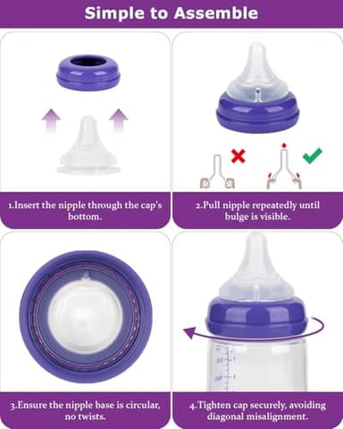 Silicone Nipples for Lansinoh Baby Bottle, Size S,Replacement Bottle Nipple,1m+,Slow Flow, 6 Count - Image 7
