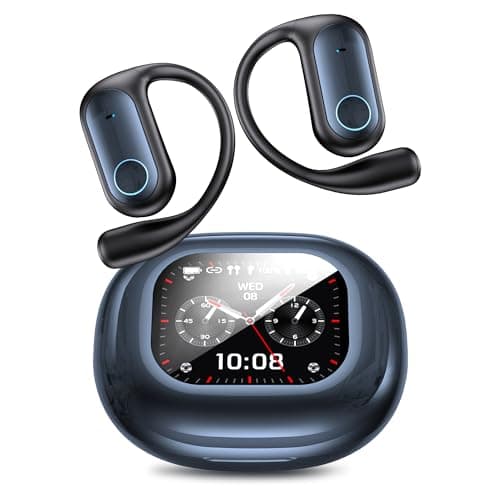 KOSERNT AI Translation Earbuds, Bluetooth 5.4 OWS Headphones with LCD Touch Screen, Real-Time Translator for 144 Languages & Accents, Perfect for Travel, Business & Learning, Sapphire Blue - Image 1