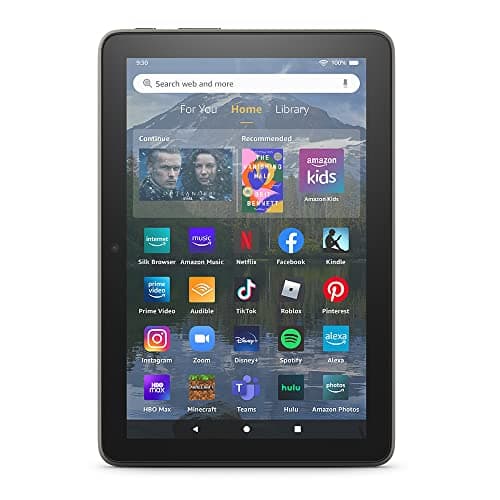 Amazon Fire HD 8 Plus tablet, 8” HD Display, 64 GB, 30% faster processor, 3GB RAM, wireless charging, (2022 release), Gray - Image 1