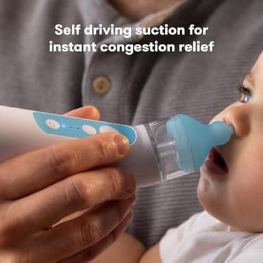 Frida Baby Electric NoseFrida Nasal Aspirator for Baby, Nose Sucker for Baby & Toddler, Upgraded Nasal Aspirator for Congestion + Allergy Relief with 3 Suction Levels, 2 Silicone Tips, USB - Image 2