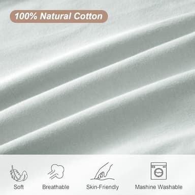 david's kids 3 Pack 100% Cotton Baby Sleep Sack 0-6 Months, Soft Baby Wearable Blankets with 2-Way Zipper, Comfy Sleeping Bags for Infant Newborn Boys Girls Neutral, Small Size, White & Grey & Green - Image 5