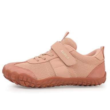KUBUA Boys Girls Sneakers Kids Barefoot Shoes Comfortable Anti-Slip Walking Shoes for Indoor Outdoor Tennis Running Hiking Training Apricot 13 Little Kid - Image 2