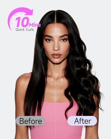 TSUYAGLA Automatic Hair Curler, 1 1/4 Inch Rotating Curling Iron with 3 Temp, 500 Million Ionic, 2-Way Rotation,10S Fast Heating, Anti-Scald, Anti-Tangle Rotating Curling Wand for Long Hair - Image 2