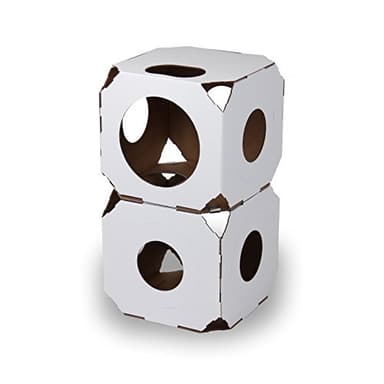 Catty Stacks Durable, Modular Cat House Cubes/Cat Condos, Made in USA (2pack, White) - Image 1