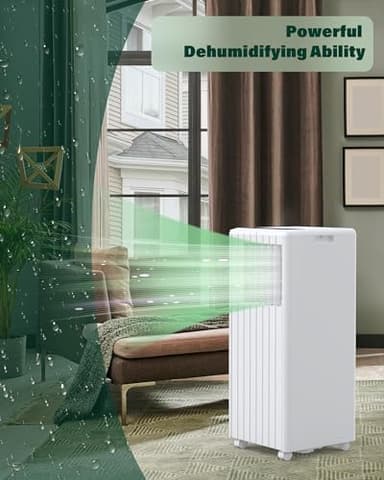 GAOMON Portable Air Conditioners, 8000 BTU Air Conditioner Portable for Room up to 350 Sq. Ft. with Remote Control, White - Image 5
