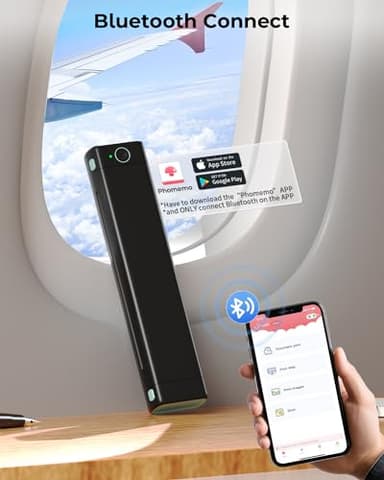 Phomemo Portable Printers Wireless for Travel - Bluetooth Thermal Printer Supports 8.5" X 11" Letter, Inkless Printer Compatible with Phone Laptop for Home Use Car Office School, Come with Carry Case - Image 3