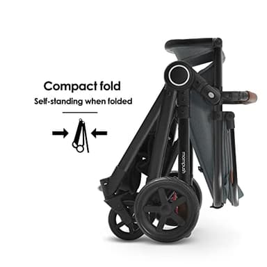 Mompush Ultimate 2 Baby Stroller for Infant and Toddler with Newborn Mode and Reversible Seat, All-Terrain Stroller with All-Wheel Suspension, Includes Car Seat Adapter and Large Storage Basket - Image 6