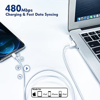 (Apple MFi Certified) iPhone charger 10ft,2Pack 10Foot Long Fast Charging Lightning Cord Cable 2Pack USB Wall Charger Travel Plug Adapter Box for iPhone 14/13/12 Mini/11 Pro Max/10/XS/XR/X/8/7/SE,iPad - Image 8