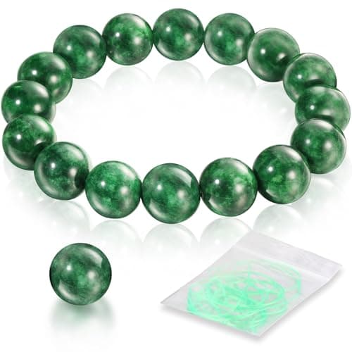 Lusomch Jade Bracelet Healing Bracelets for Women Bracelet Men Feng Shui Bracelet Jade Jewelry with Jade Beads 13.5mm - Image 1