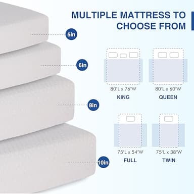 Gelsea 8 Inch Twin Mattress for Kids, Twin Size for Bunk Bed and Trundle, Cooling Gel Memory Foam for Adults and Toddler, Fiberglass Free Mattress in a Box, Foam Made in USA, CertiPUR-US Certified - Image 6