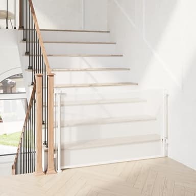 Cumbor 2 Pack Safety Gate Retractable Gates for Stairs, Mesh Dog Gate for The House, Wide Pet Gate 33" Tall, Extends to 55" Wide, Long Gates for Doorways, Hallways, Indoor/Outdoor(White) - Image 7