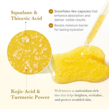 medicube Kojic Acid Turmeric Clarifying & Balancing Capsule Serum for Troubled Skin | Soothing & Brightening Facial Serum | Niacinamide & Glow Capsules for Hydration and Barrier Support | 1.01 fl.oz - Image 5