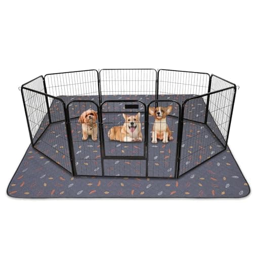 Sunheir Washable Pee Pads for Dogs 72"x72", Extra Large Reusable Puppy Pads Pet Training Pads for Dog Playpen, Waterproof Pee Pads for Puppy Playpen, Whelping Pad, Dog Playpen Indoor - Deep Grey - Image 1